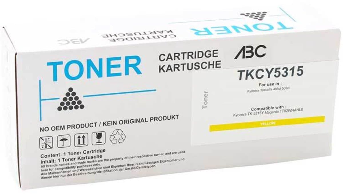 ABC huismerk toner geschikt voor Kyocera TK5315 Y geel Taskalfa 408ci 508ci