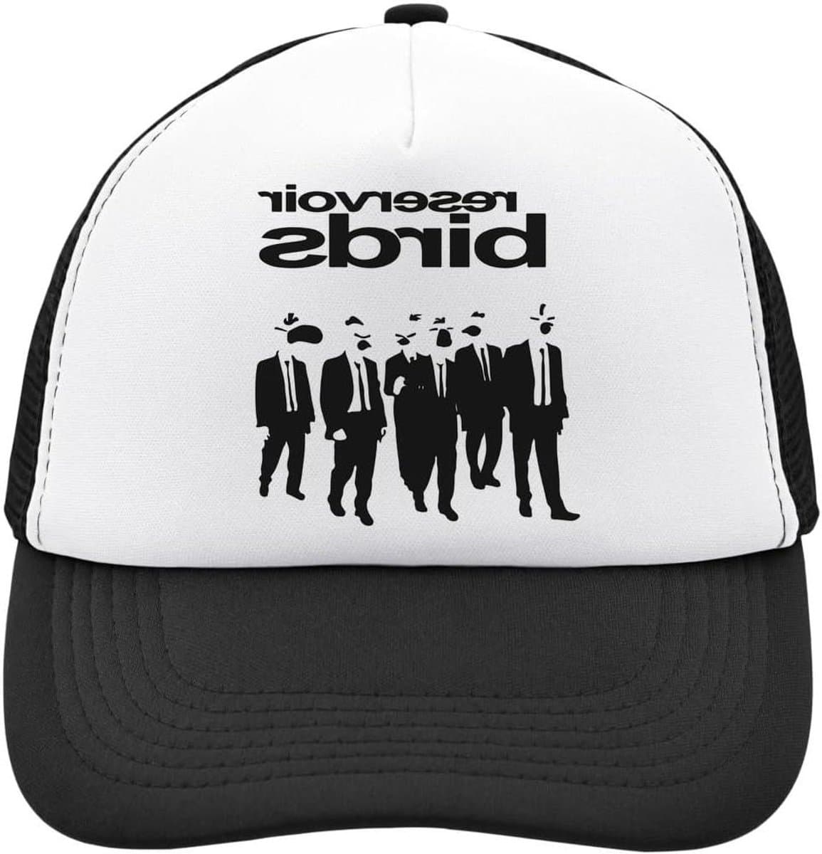 Mesh Back Trucker Cap - Verstelbare Pet - Dagelijks Gebruik - Uniek Artwork Design - One Size - Zwart Wit