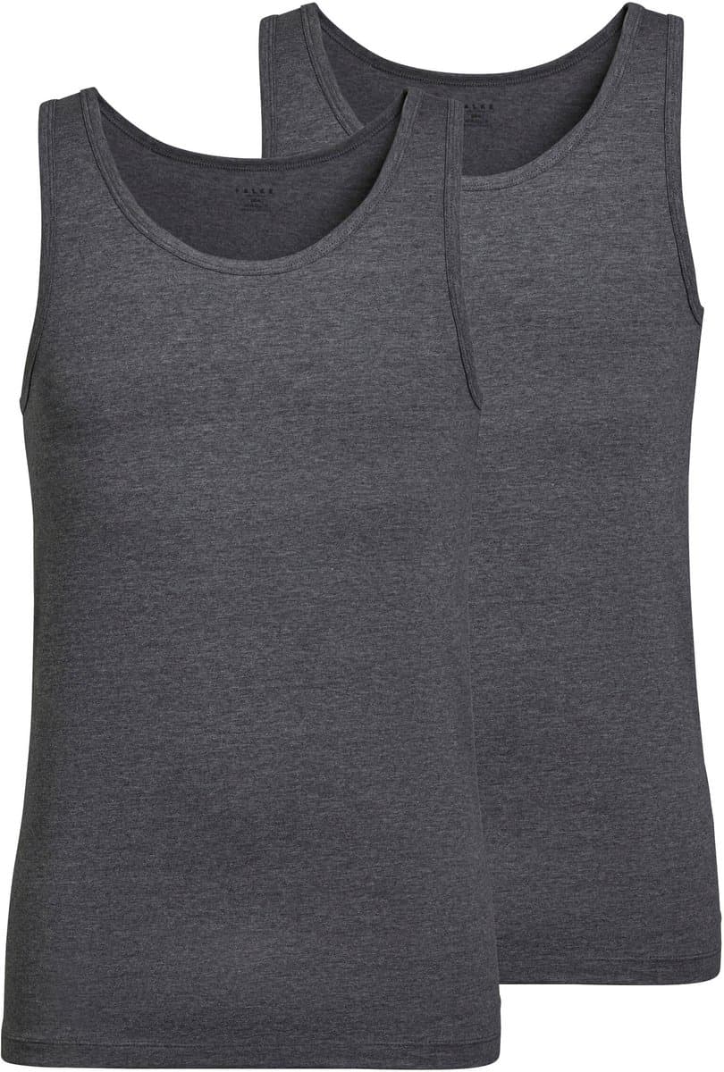FALKE Daily Comfort 2-Pack huidvriendelijk elastisch katoen top van onderlaag heren grijs - maat L
