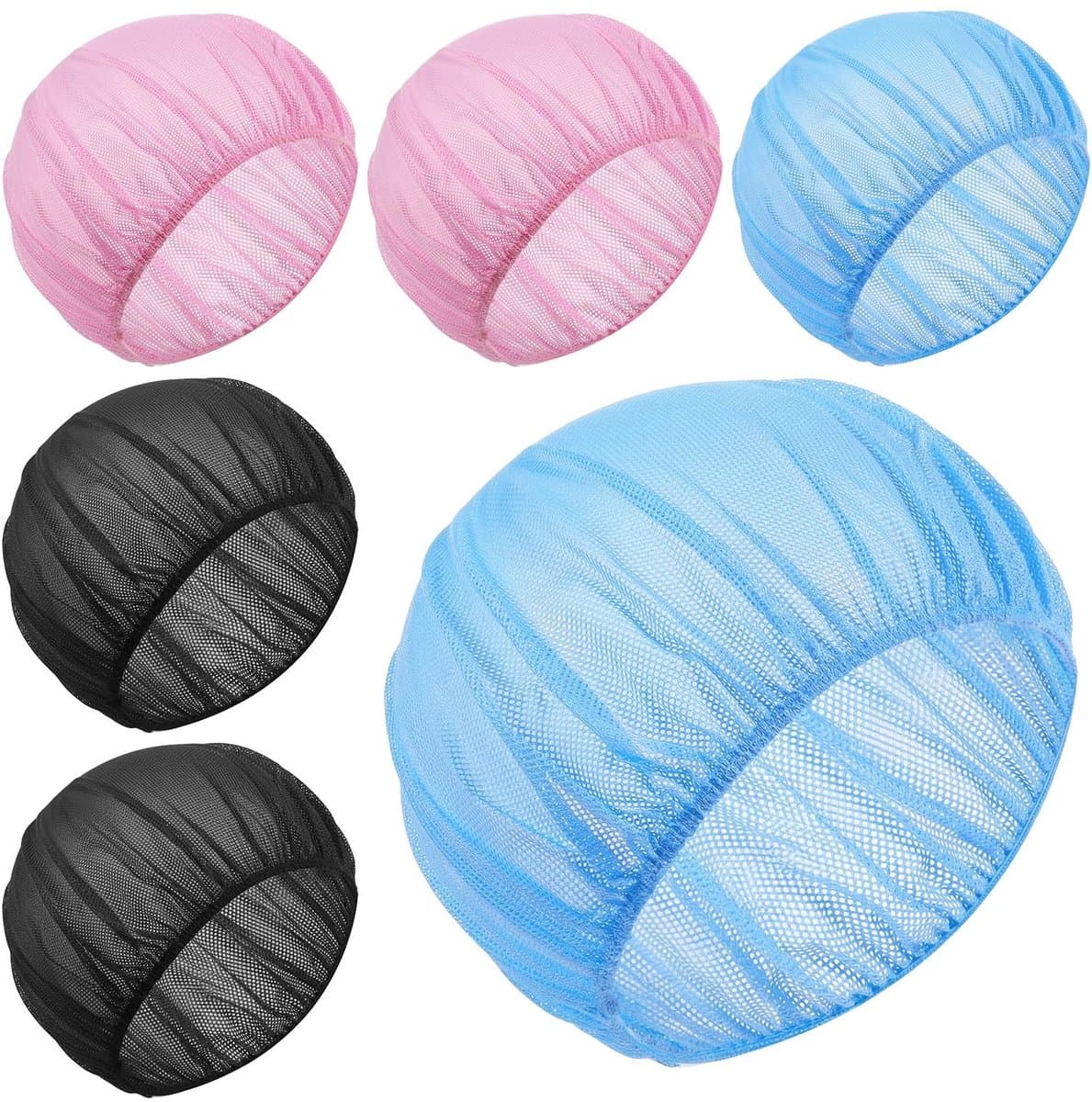 Dailygoods- Slaapmuts 6 Stuks - Mesh Slaapmutsen - Zijde/Krullend Haar - Pruik Bescherming - Wrap Cap - Ademend Materiaal - Haarnet