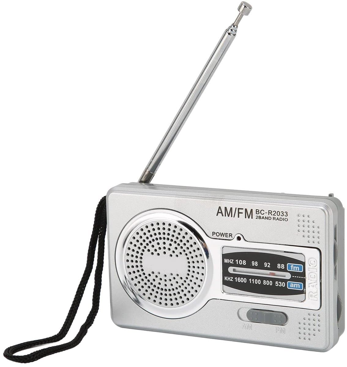 Dailygoods- Draagbare Radio - Mini Transistor - FM/AM - 5W Luidspreker - 9,5 x 6 x 2,2 cm - Geschikt voor Noodgevallen - Transistorradio