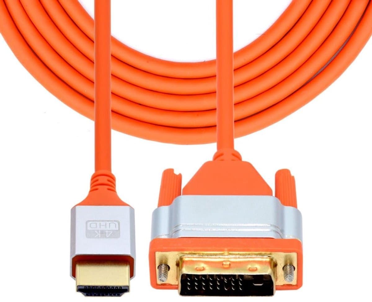 ChenYang DVI naar HDMI 4K Ultra Soft High Flex Kabel - 1.0M Male to Male