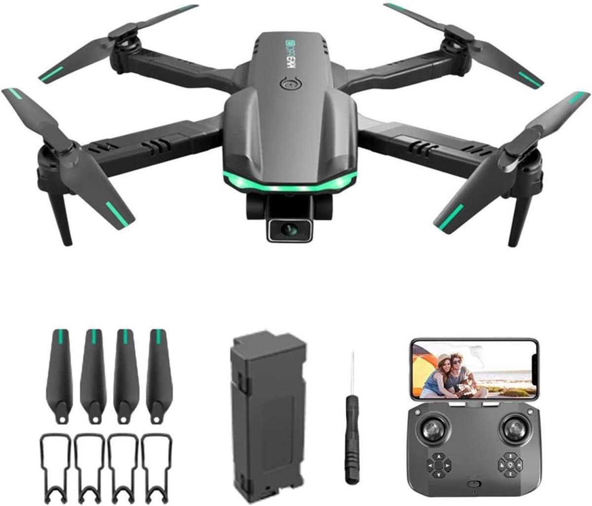 4K Drone - Camera Drone - Vliegen En Filmen - Borstelloze Motor - Met 2 Batterijen - Zwart