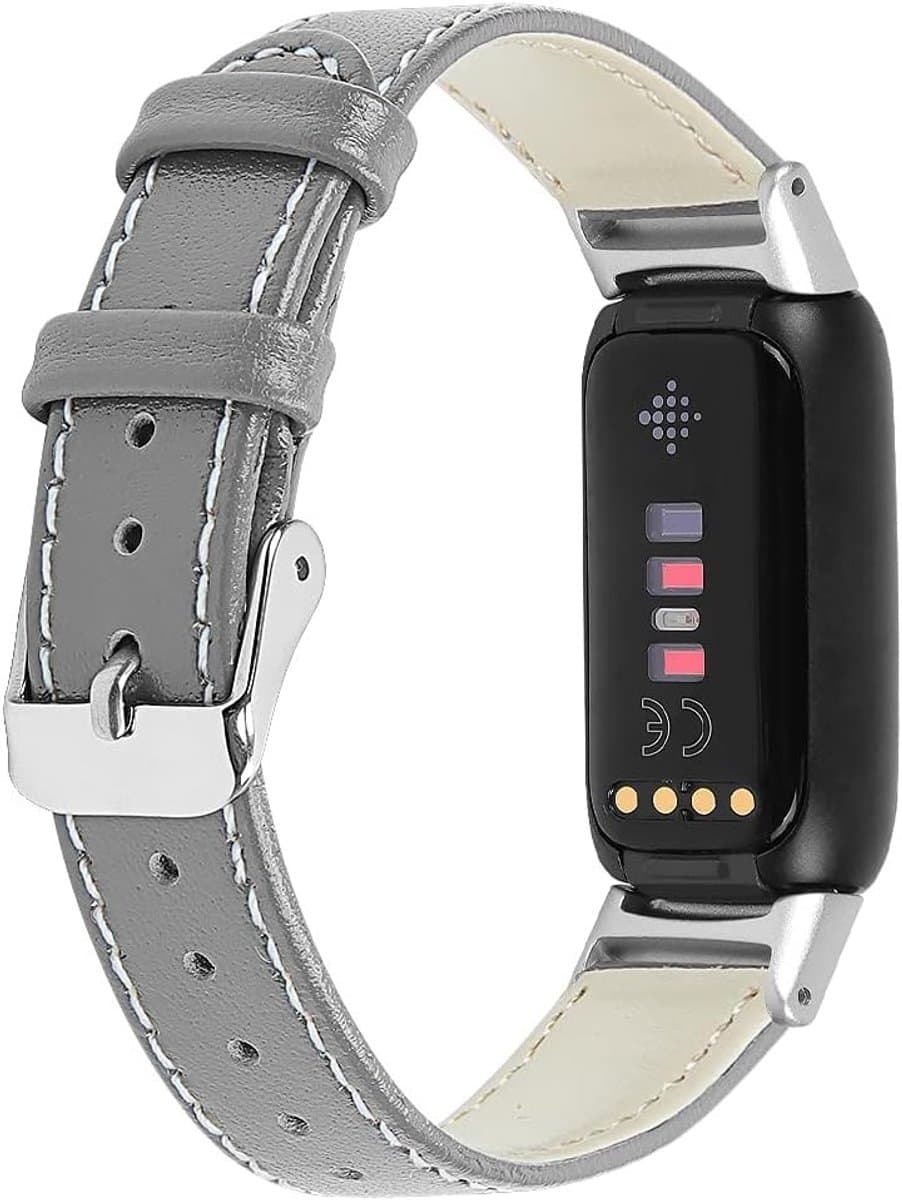 Elegante Leren Sportband voor Fitbit - Ademend en Zacht, Metalen Sluiting, Vervangband voor Fitness en Wellness Tracker voor Dames en Heren