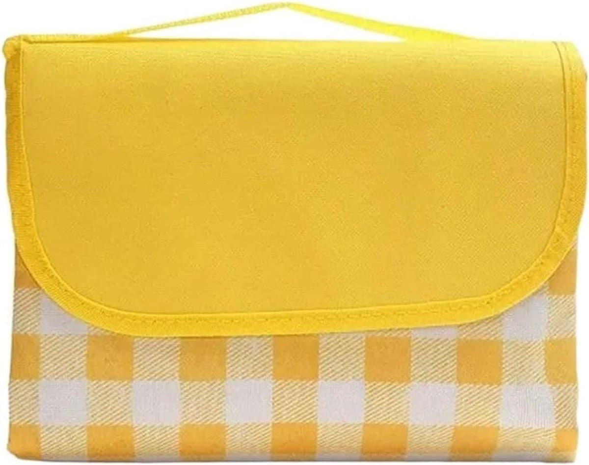 Picknickdeken - Strandmat Outdoor - Comfortabel Ontspannen - Vochtbestendige Onderkant - 200 x 300 cm - Geel