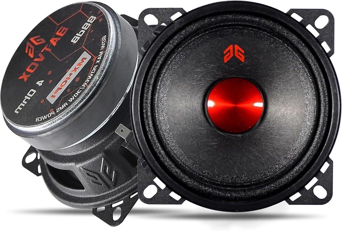 Middenluidsprekers Auto - Deurluidsprekers Speaker - Auto Geluidssysteem - 120 Watt Piekvermogen - 4 Inch Diameter - Zwart