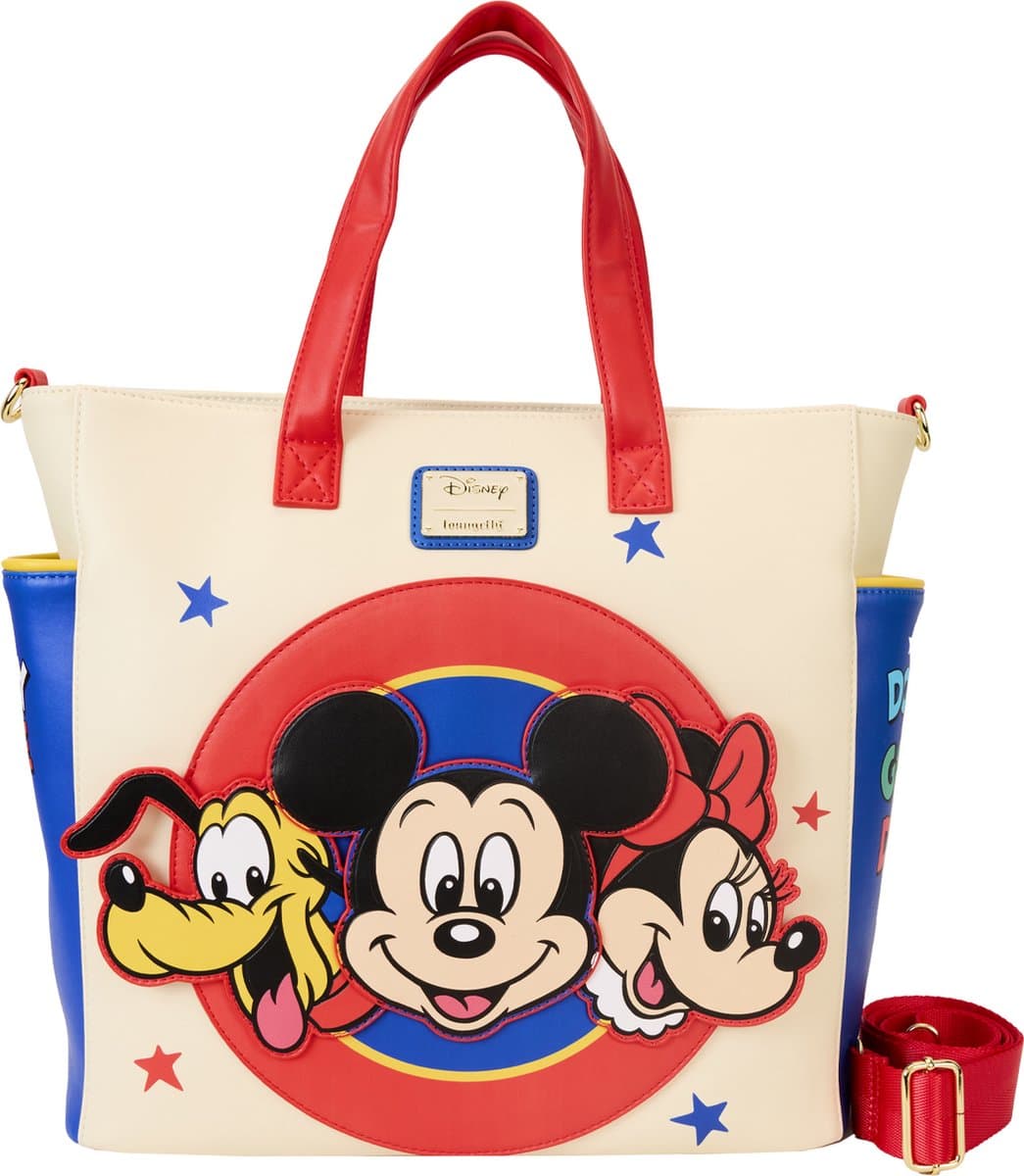 Disney Loungefly Convertible Backpack Tote Bag Classic Mickey and Friends