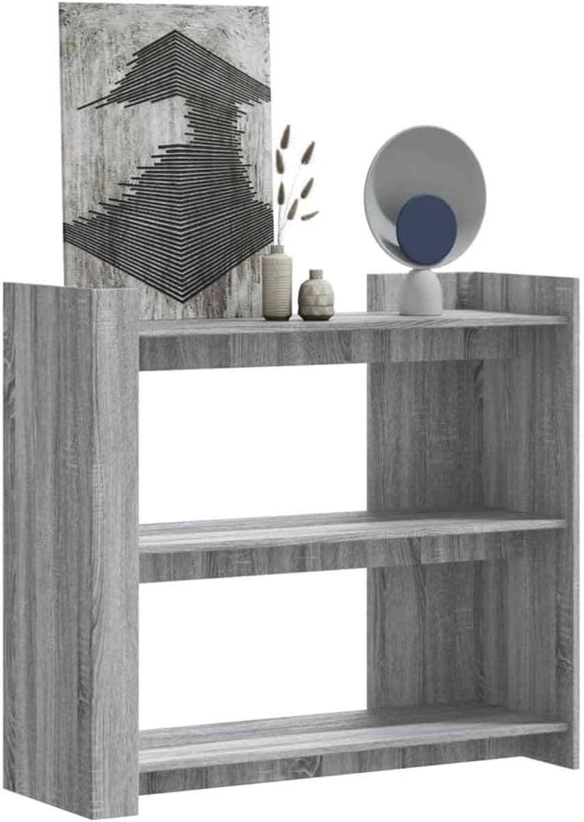 Smalle bijzettafel - Hal tafel gang - Decoratie opbergen - Vochtbestendig materiaal - 100 x 35 x 90 cm
