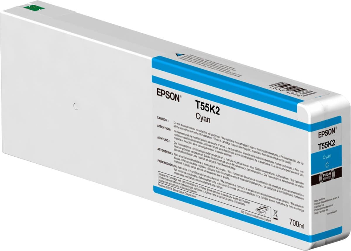 Epson T55K200 inktcartridge, origineel, cyaan - 1 stuk