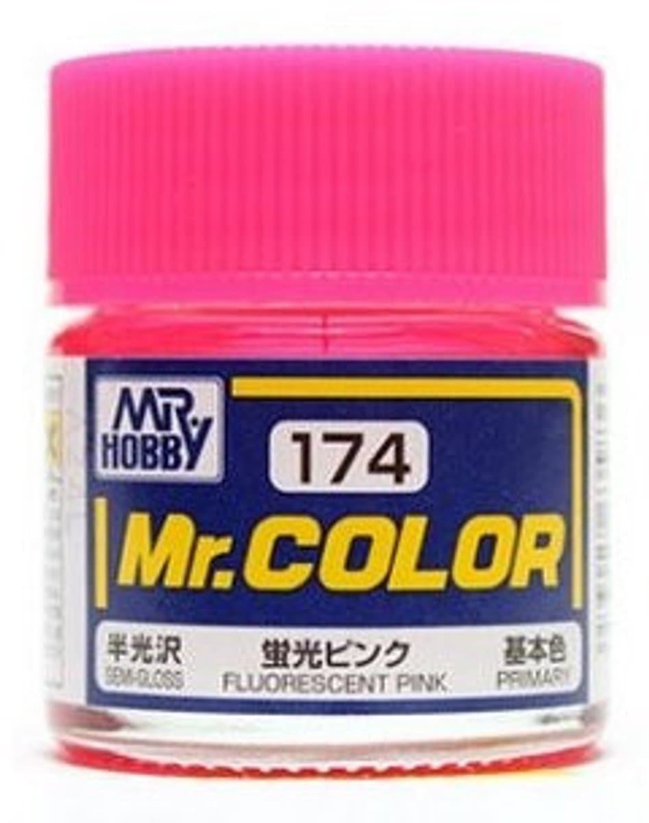 Gunze Mr. Hobby C-174 - Mr. Color 10 ml Fluorescent Pink - Lacquer Modelbouwverf