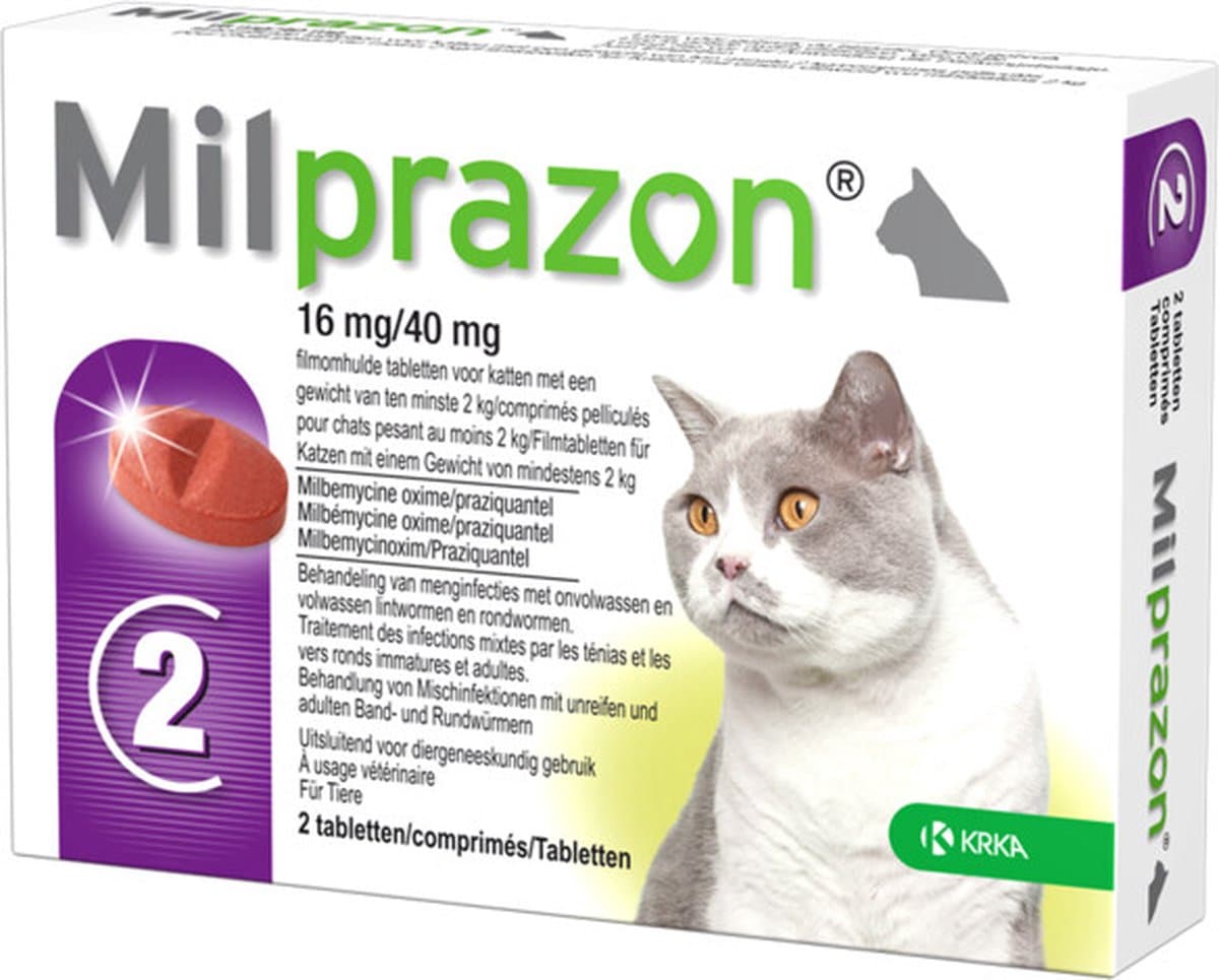 Krka Milprazon Ontwormingstabletten Kat