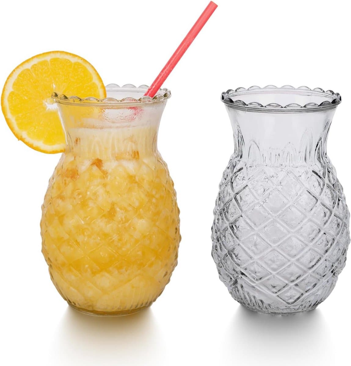 Tropische Cocktailglazen Set van 2 - Ananas Drinkglazen voor Cocktails, Sap en Wijn