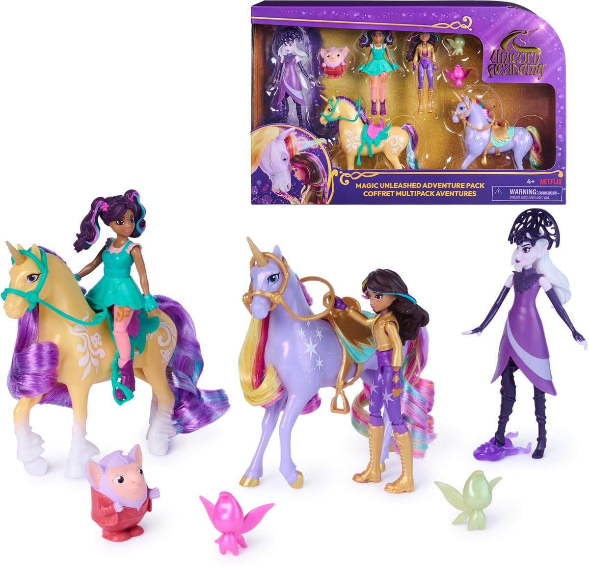 Unicorn Academy - Gift Set met meerdere eenhoorns - Eenhoornspeelgoed - Speelsets