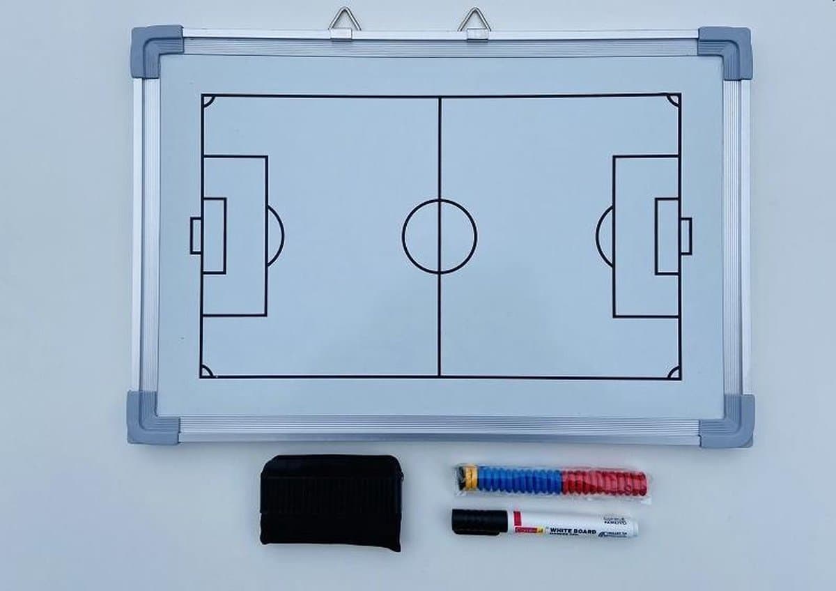 Coachbord voetbal - Tactiekbord 30x45 cm - Inclusief draagtas, magneten en accessoires - Ciclón Sports
