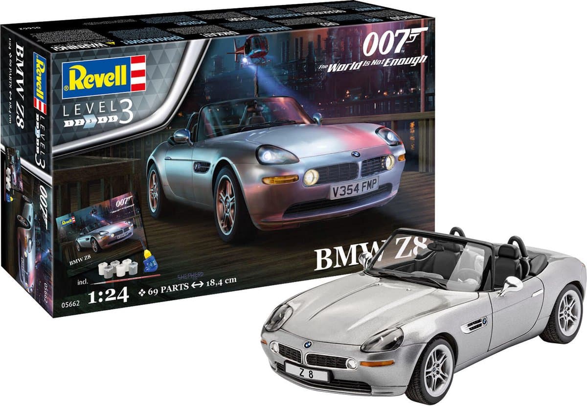 Revell Modelbouwpakket Auto - 05662 James Bond 007 - BMW Z8 - Geschenkset Plastic - 1:24 - Modelbouw