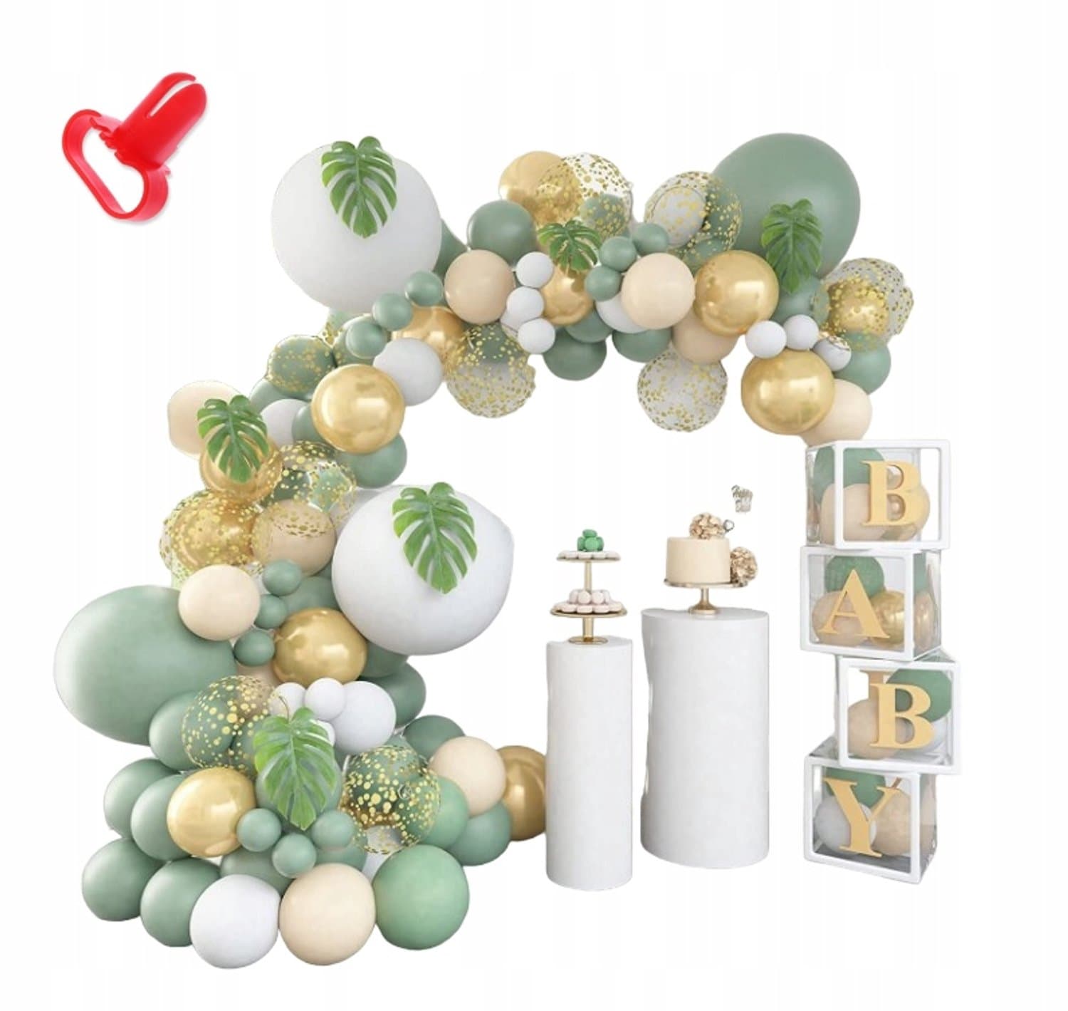Ballongirlande Groen Goud - Feestelijke Decoratie voor Elke Gelegenheid