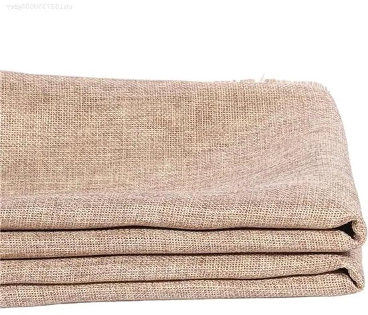 Akoestisch weefsel - Luidsprekerdoek voor geluidskwaliteit - Voor verbeterd geluid - Polyester met linnenlook - 05 m x 15 m - Kaki