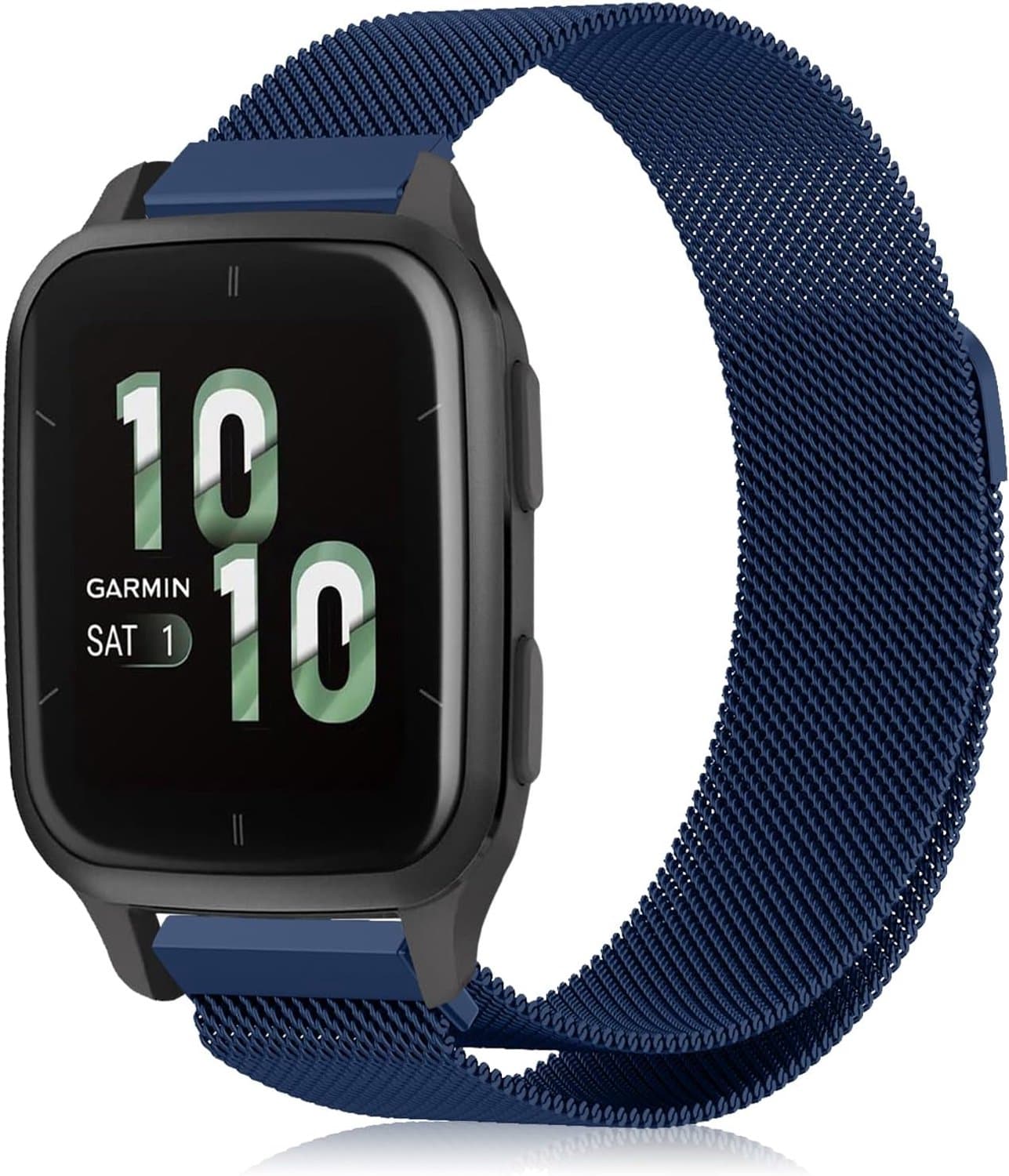 Armband voor Garmin Venu Sq 2/Venu Sq 2 Music - Stalen Mesh Metalen Magnetische Armband Blauw - Stijlvol en Comfortabel - ShopVlot
