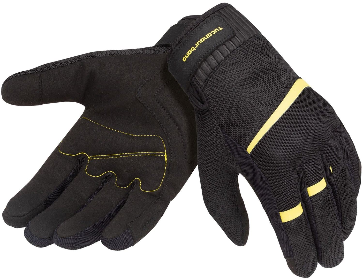 Tucano Urbano Motorhandschoenen - Penna Mesh - Zwart/Geel - XS