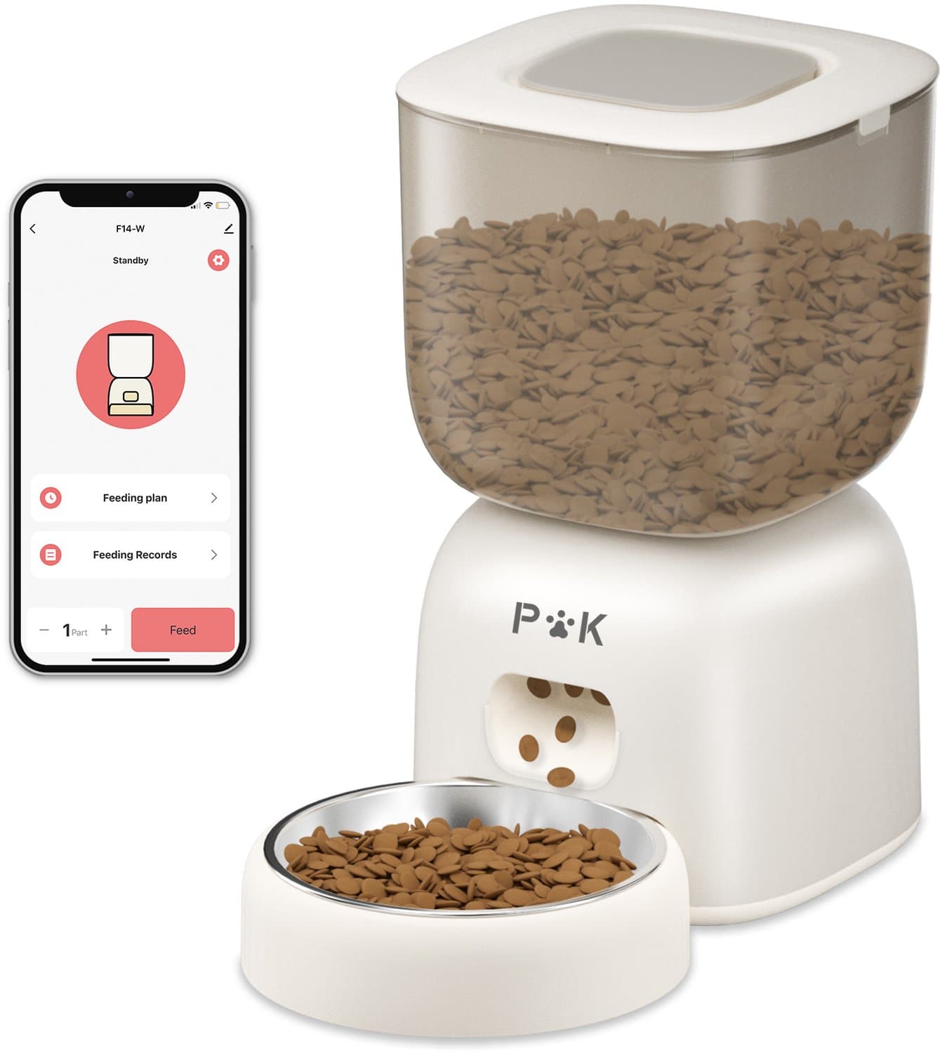 Balimo Automatische Voerbak Kat en Hond - 3L - Voerbak Automatische - Voerautomaat kat - Instelbaar Voedingsschema - met Timer - Voerautomaat - Zwart