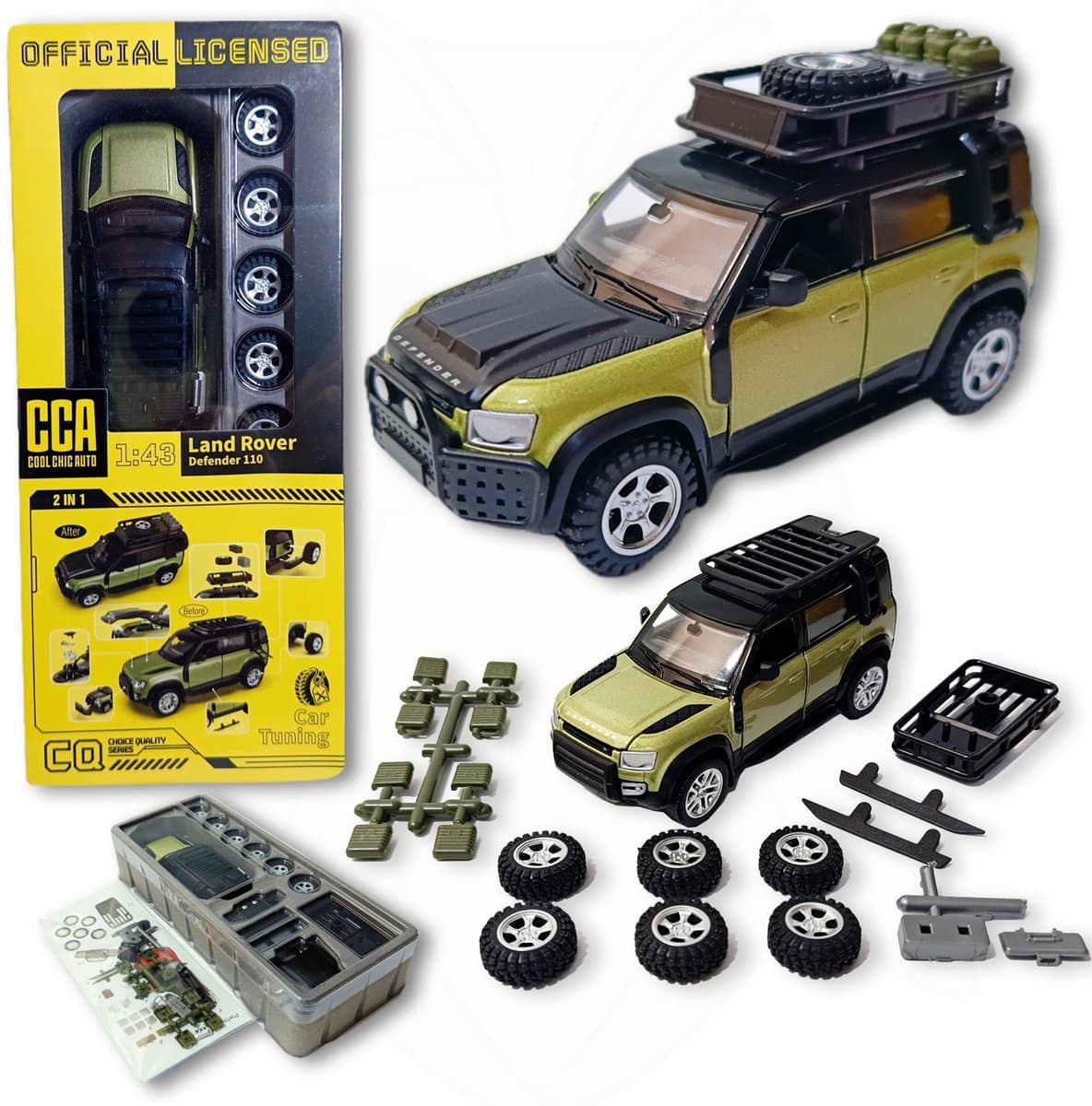 Land Rover Defender 110 Tuning Model Auto 1:43 Groen