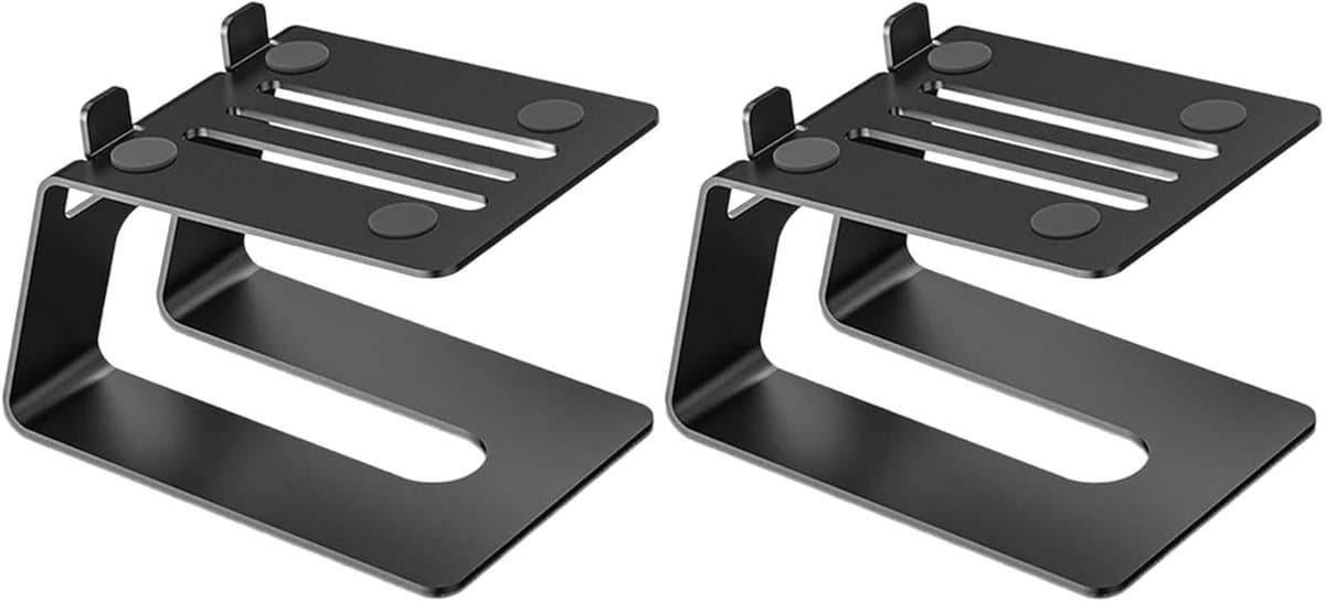Luidspreker Stands - Monitor Stands - Verbeterde Audio - 5 Graden Kanteling - 18 x 13 cm - Zwart