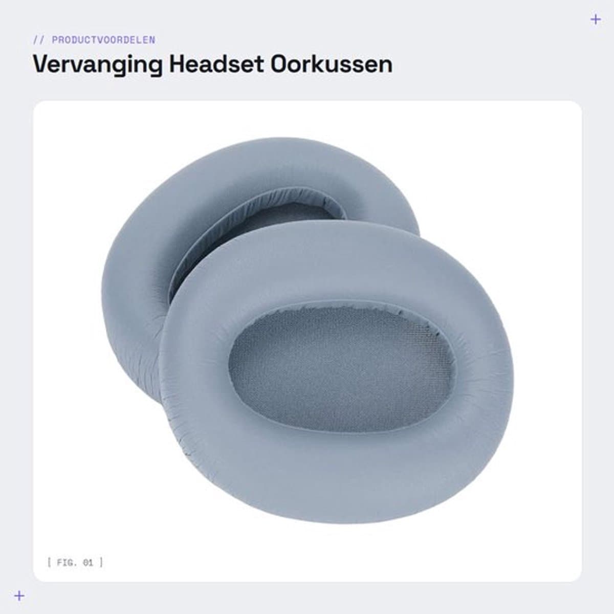 Vervanging Headset Oorkussen - Geluidsisolatie - Duurzaam en flexibel - Blauw - Hoofdtelefoon Oorkussens - Geschikt voor W820NB -...
