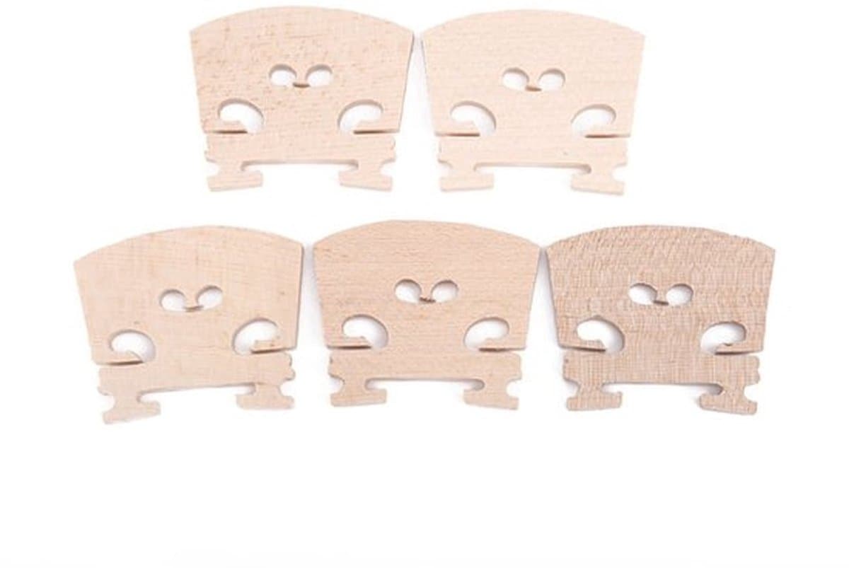 Vioolbrug 4/4 - 5 Stuks - Esdoorn Hout - Muziekinstrument Accessoire - Hoogwaardige Geluidskwaliteit - Lichtgewicht en Duurzaam - Vioolonderdeel