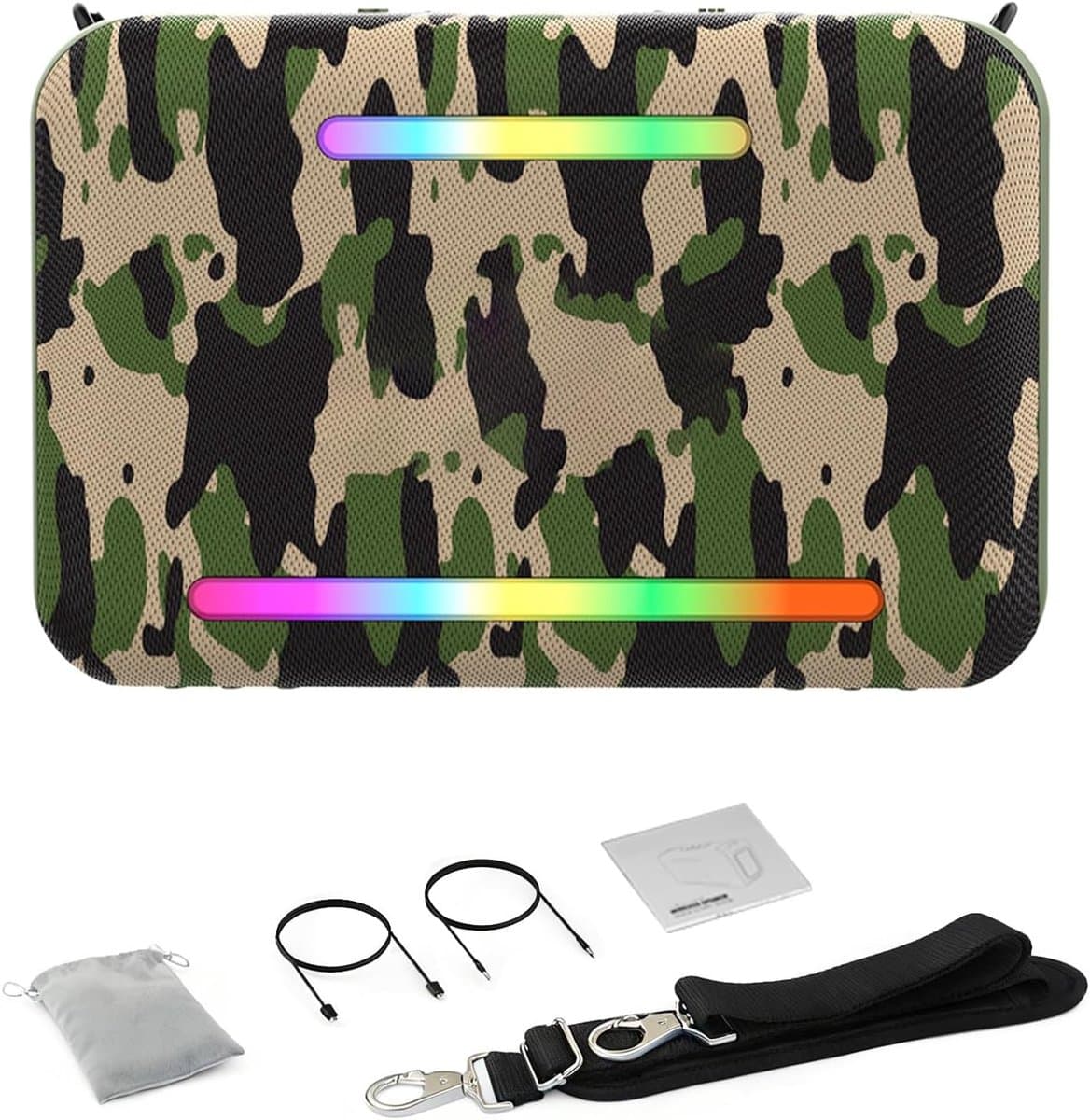 Draagbare Bluetooth Speaker - Draadloze Geluidsbox - Buitenfeesten Muziek - 120W Super Bass - 24000mAh Batterij - Camouflage
