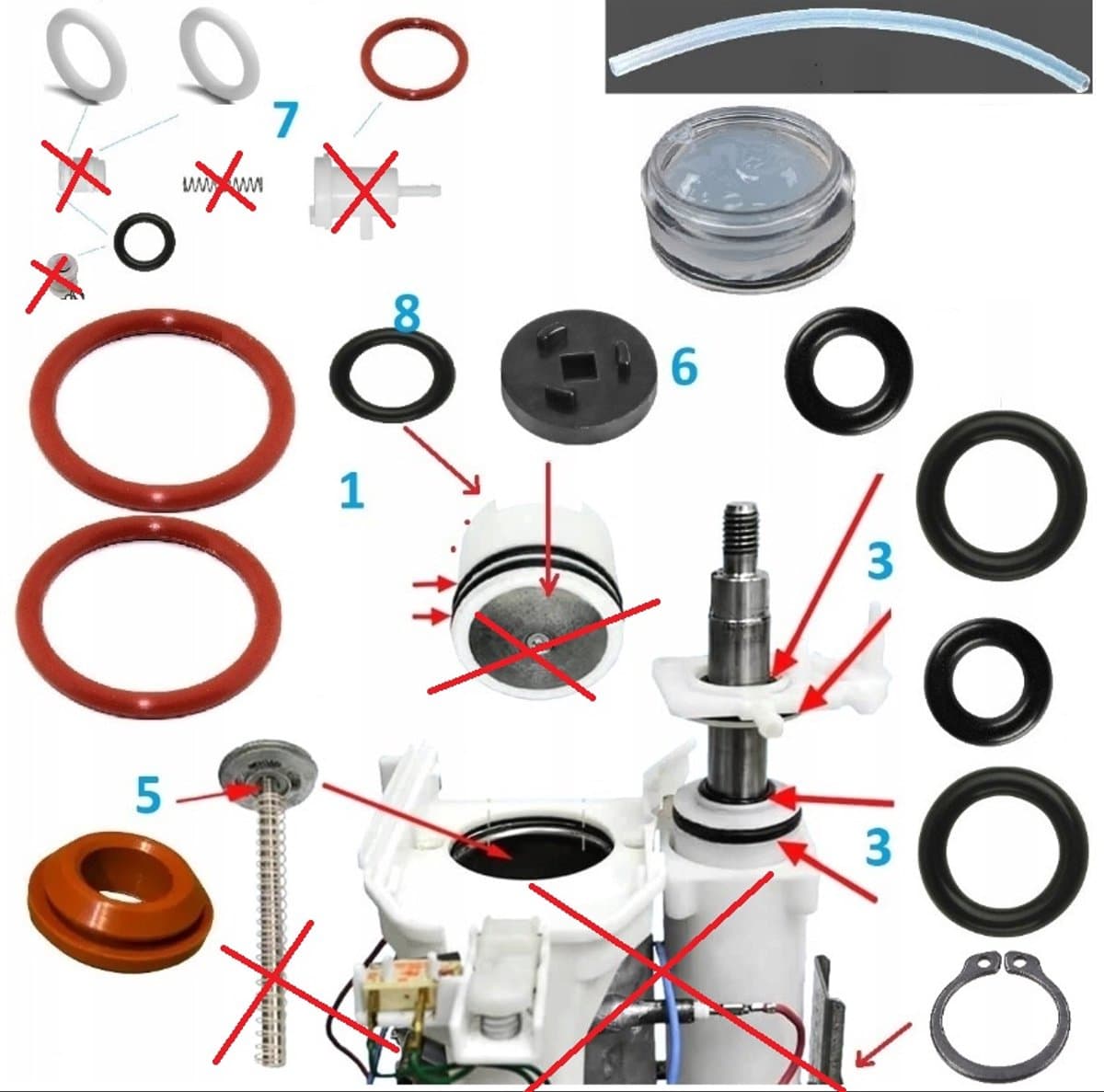 Reparatieset / afdichtingen voor KRUPS EA - KRUPS XP