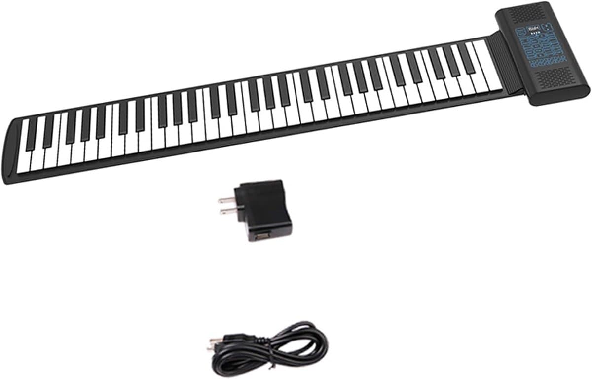 Elektronische Piano - 61 Toetsen Keyboard - Muziek Leren Spelen - Dubbele Luidspreker - 100x24cm - Zwart