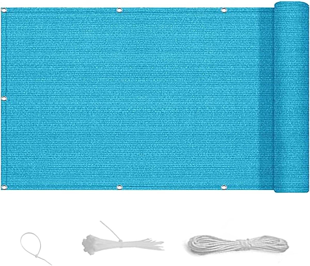 Balkonscherm 80x300 cm Hemelsblauw - UV-bestendig Windscherm voor Tuinhek en Terras