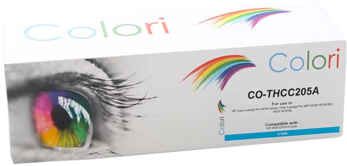 Colori huismerk toner cyan geschikt voor HP Laserjet Pro M154 MFP M180 M180n M181 M181fw M 154 M 180 M 180n M 181 M 181fw HP 205A CF531A