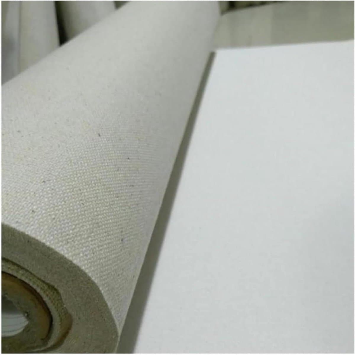 Canvasrol Linnenmix - Schilderdoek Blanco - Olieverf Acrylverf - Vierzijdig Gecoat - 50 cm x 5 m - N.v.t.