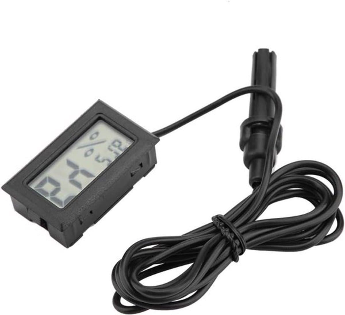 Digitale vochtigheidsmeter thermometer met externe sonde voor broedmachines - reptielen - aquarium - LCD monitor.