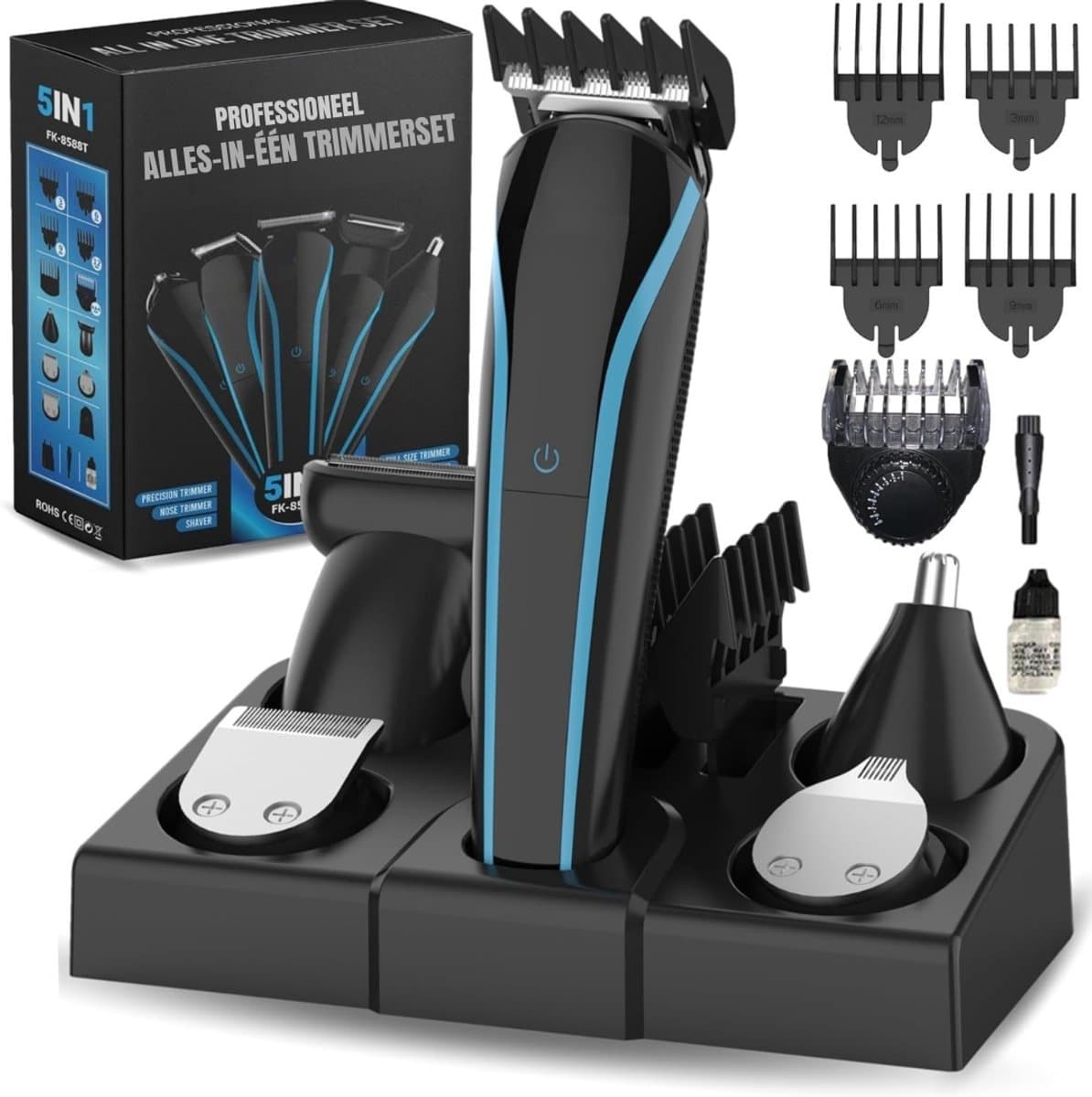 AHD® Trimmer Baard - Trimmer - Blauw - 16cm x 4cm x 3cm; 0.51 kg