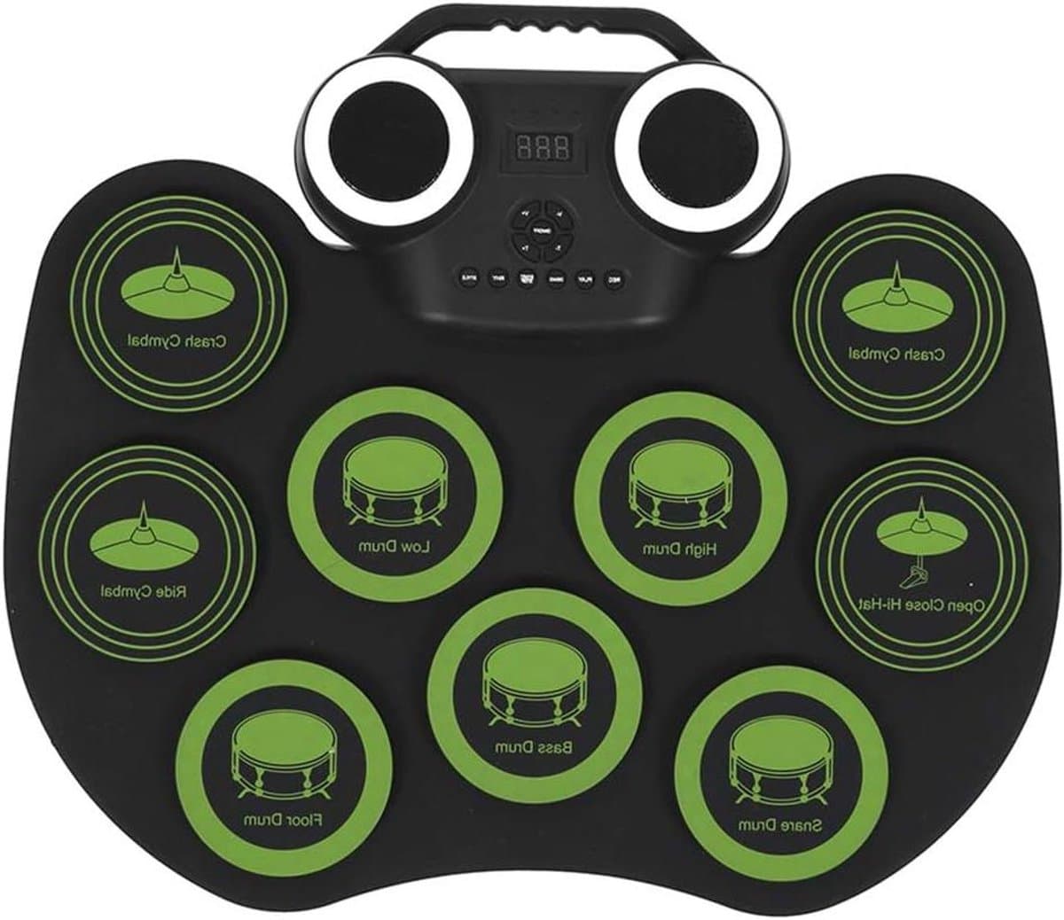 Elektronische Drum - Muziekinstrument - Muziek Maken - Dubbele Luidsprekers - 43.5 cm - Zwart