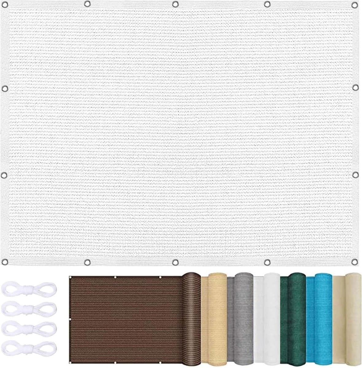 Balkon Scherm - Privacy Doek - Zon Weren - UV Bestendig - 80 x 650 cm - Wit