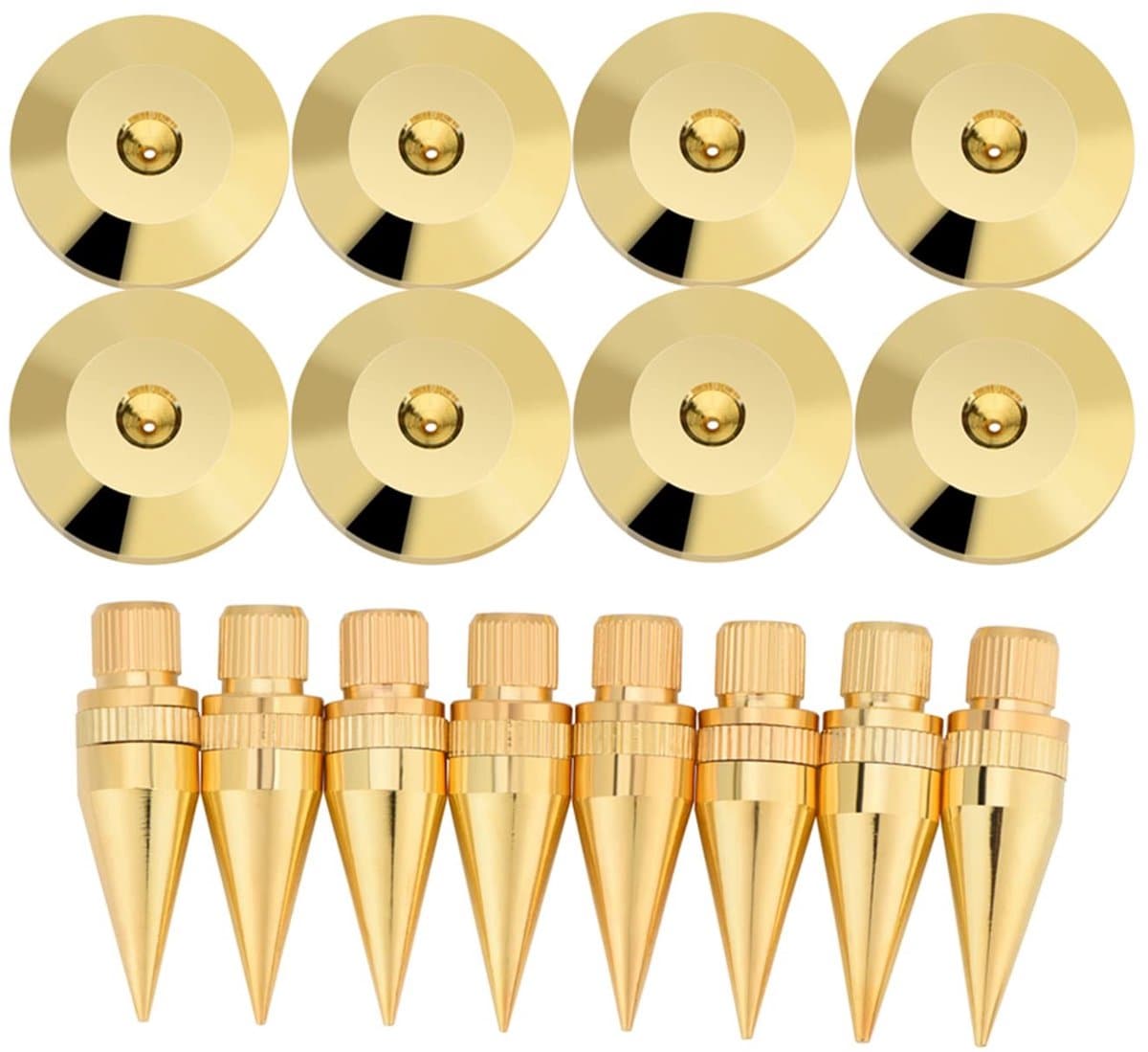 Allecto - Luidspreker Isolatie Spikes - Verminder Trillingen - Antislip Basis Pad - Geluidskwaliteit Verbeteren - Bescherming Vloer - Geschikt voor...
