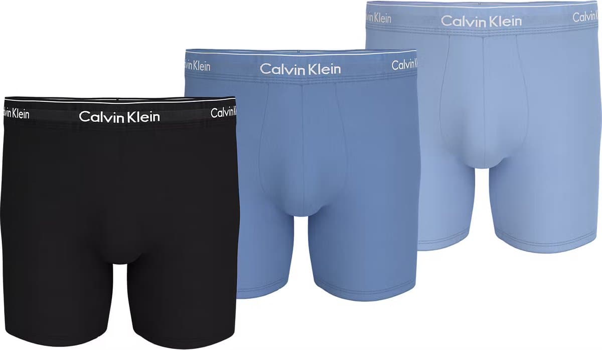 Calvin Klein boxershorts, 3-pack W8O zwart/gletsjer/blue bell, heren, maat S