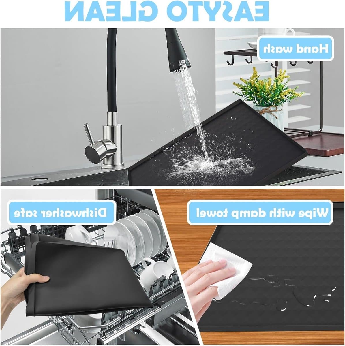 Multifunctionele Koelkastmat 60x60 cm, Drupbak met Verhoger voor Koelkast, Wasmachine en Wijnkast, Ondergrond Bescherming en Antislip Functie