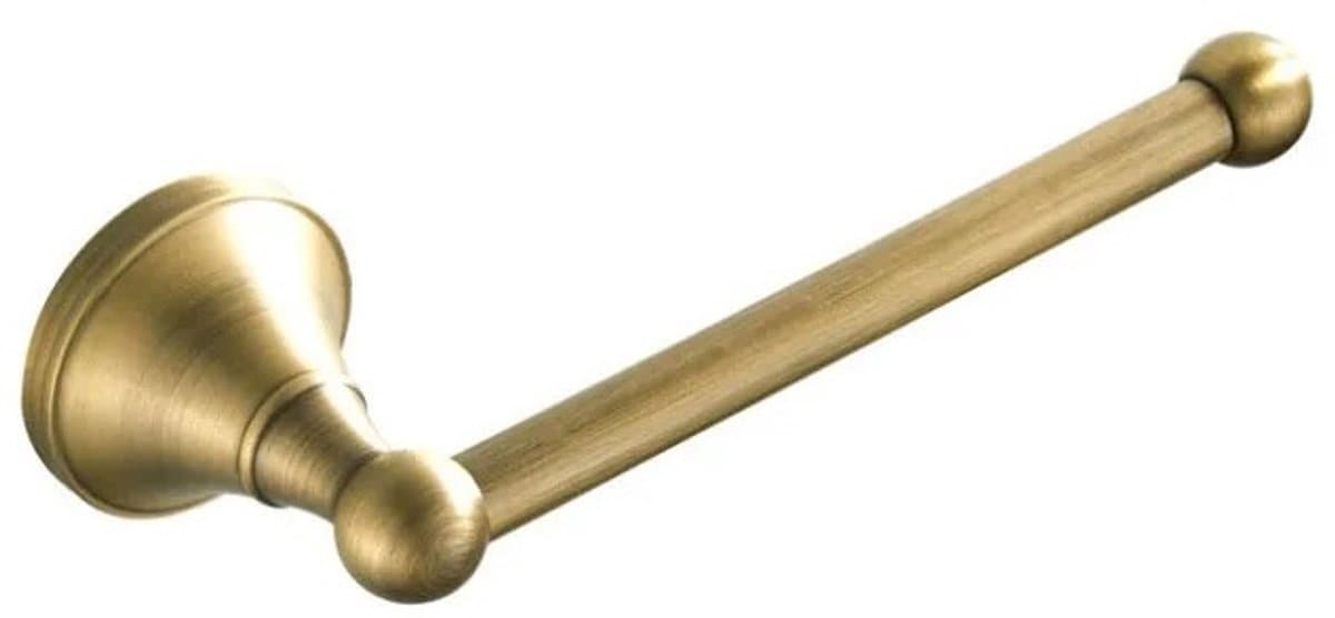 WiseGoods Premium Toiletrolhouder Antiek Messing 20CM - Muurbevestiging Toiletrol Houder - Geborsteld Brons - Vintage Design