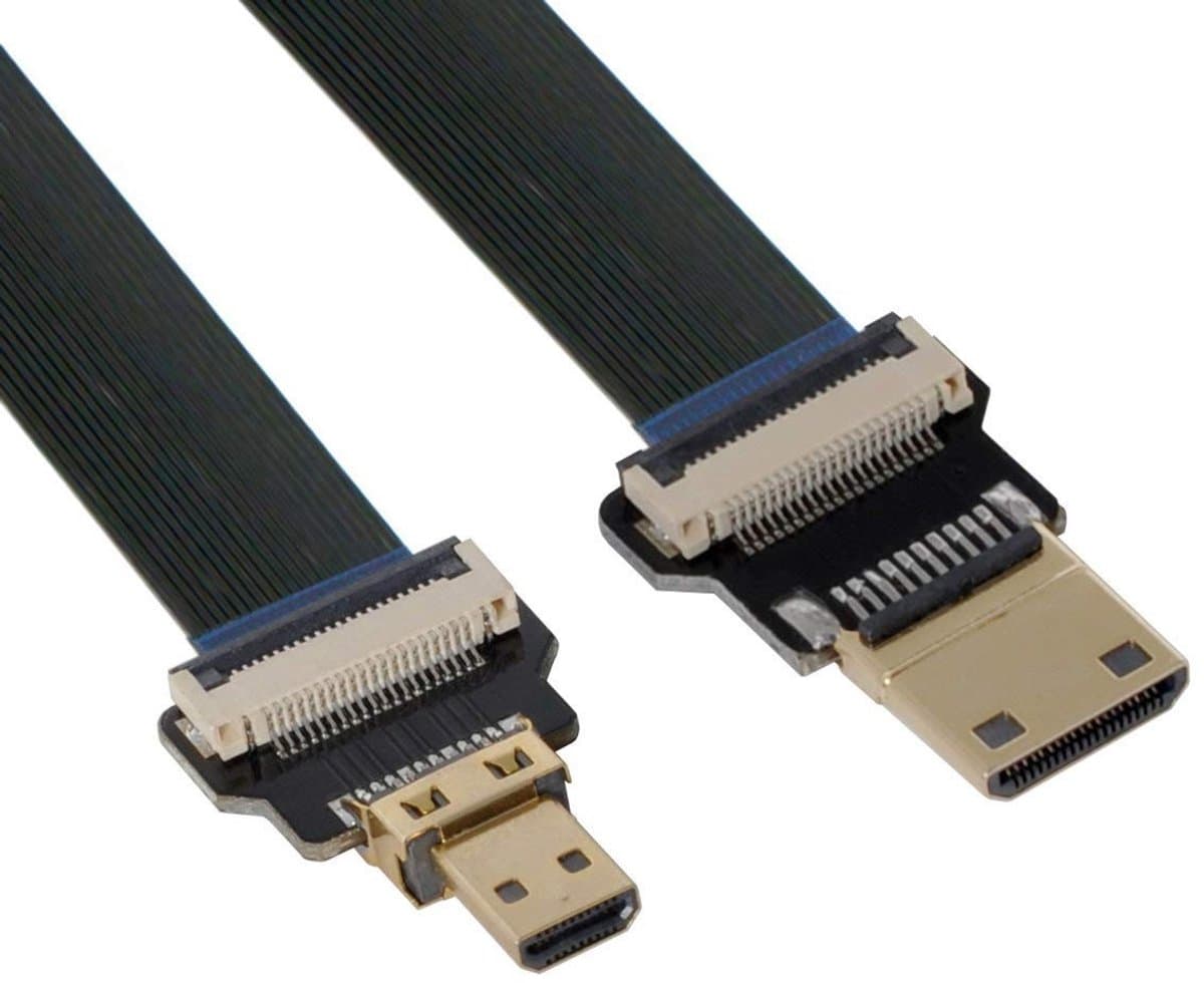 Chenyang CYFPV Micro HDMI naar Mini HDMI Kabel 0.2m voor Multicopter Aerial Photography