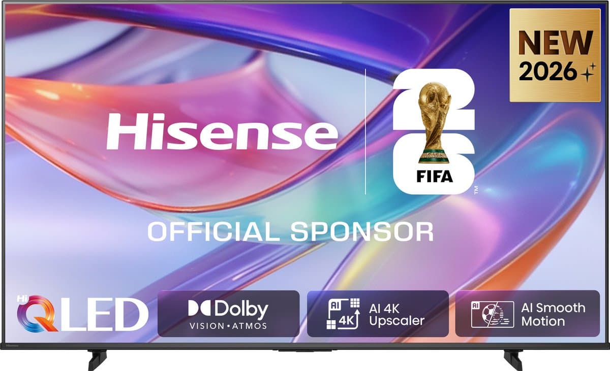 Hisense 65E7S SmartTV - 65 inch - 4K Hi-QLED - 2026 - Hi-QLED Colour - Dolby Vision Atmos - AI 4K Upscaler - AI Smooth Motion - Game Mode Plus - Filmmaker Mode