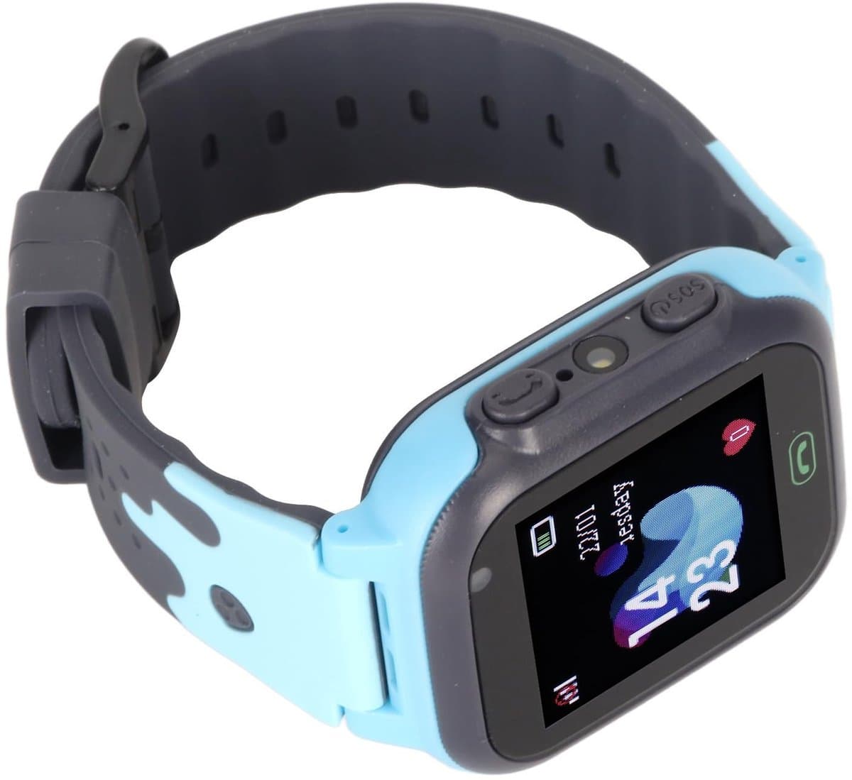 aladdien - Kindersmartwatch - GPS-positionering - 1,44 Inch kleurenaanraakscherm - 2-weg spraakoproep - Waterdicht - Geschikt voor kinderen - Model ..