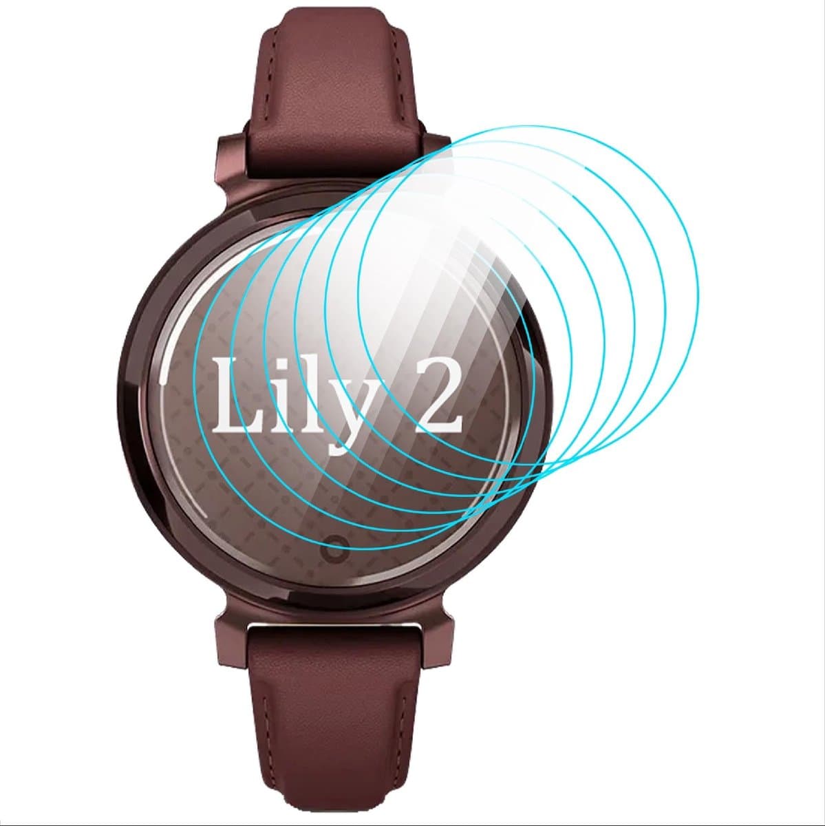 Jhubersproducts - Schermbeschermer - Garmin Lily 2 - Flexibele TPU - Transparant - Anti-bubble - Slijtvast - 6 stuks