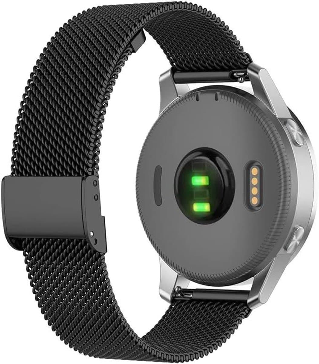 Horlogeband RVS Mesh - Metalen Armband Smartwatch - Personaliseren Smartwatch - Verstelbaar met Tool - 18 mm - Zilver