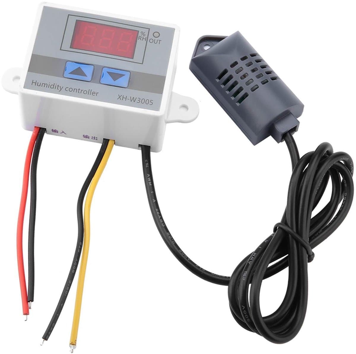 Allecto - Digital Hygrometer Switch Controller - Vochtigheidssensor - Meetbereik 0-99% RH - 220V - Voor Binnenklimaat - Compact en Betrouwbaar