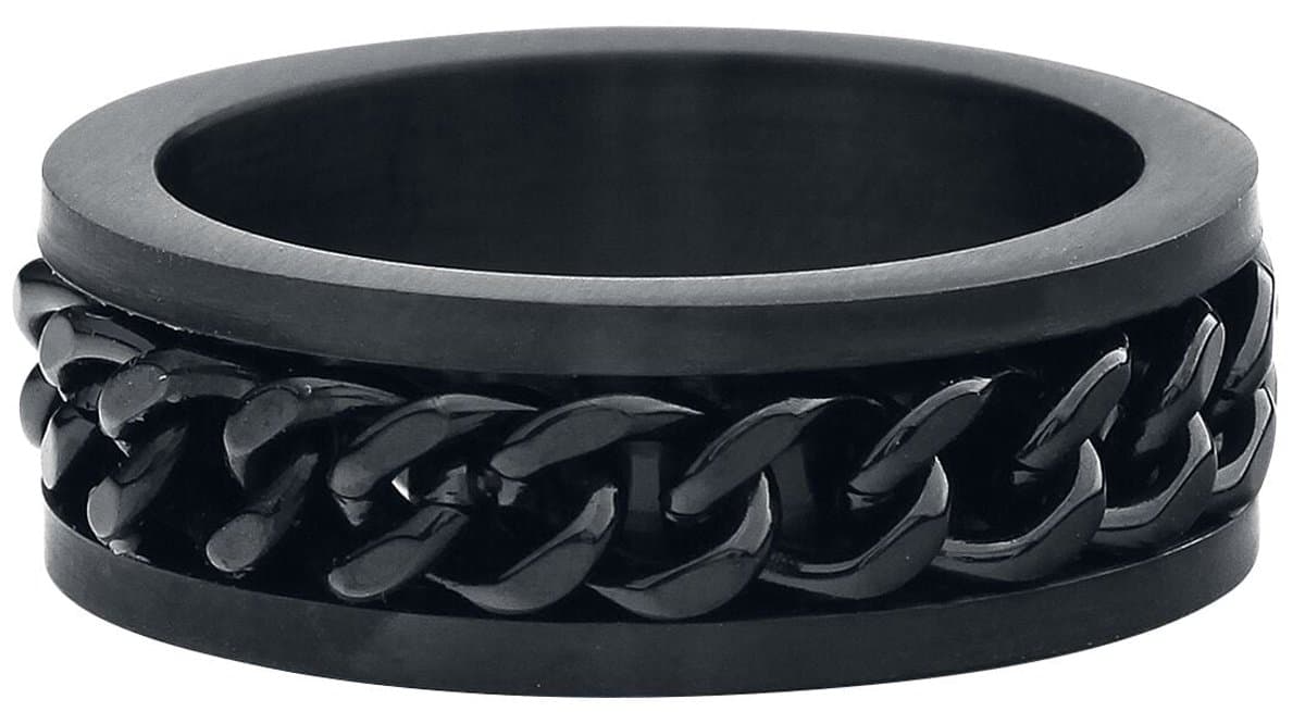 etnox Mesh Steel Unisex Ring - zwart - 4XL