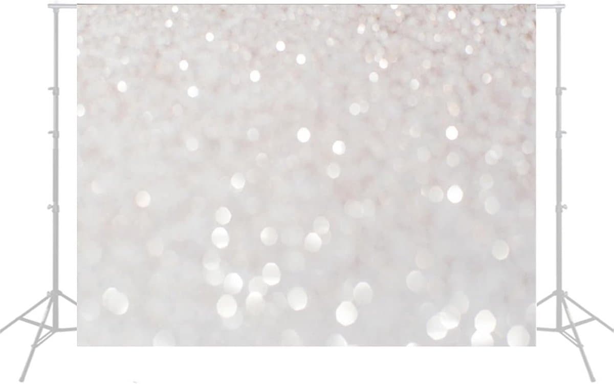 Achtergrond glitter - Fotodoek ster - Feestelijke sfeer - Machine print patroon - 21 x 15 m - Zilver